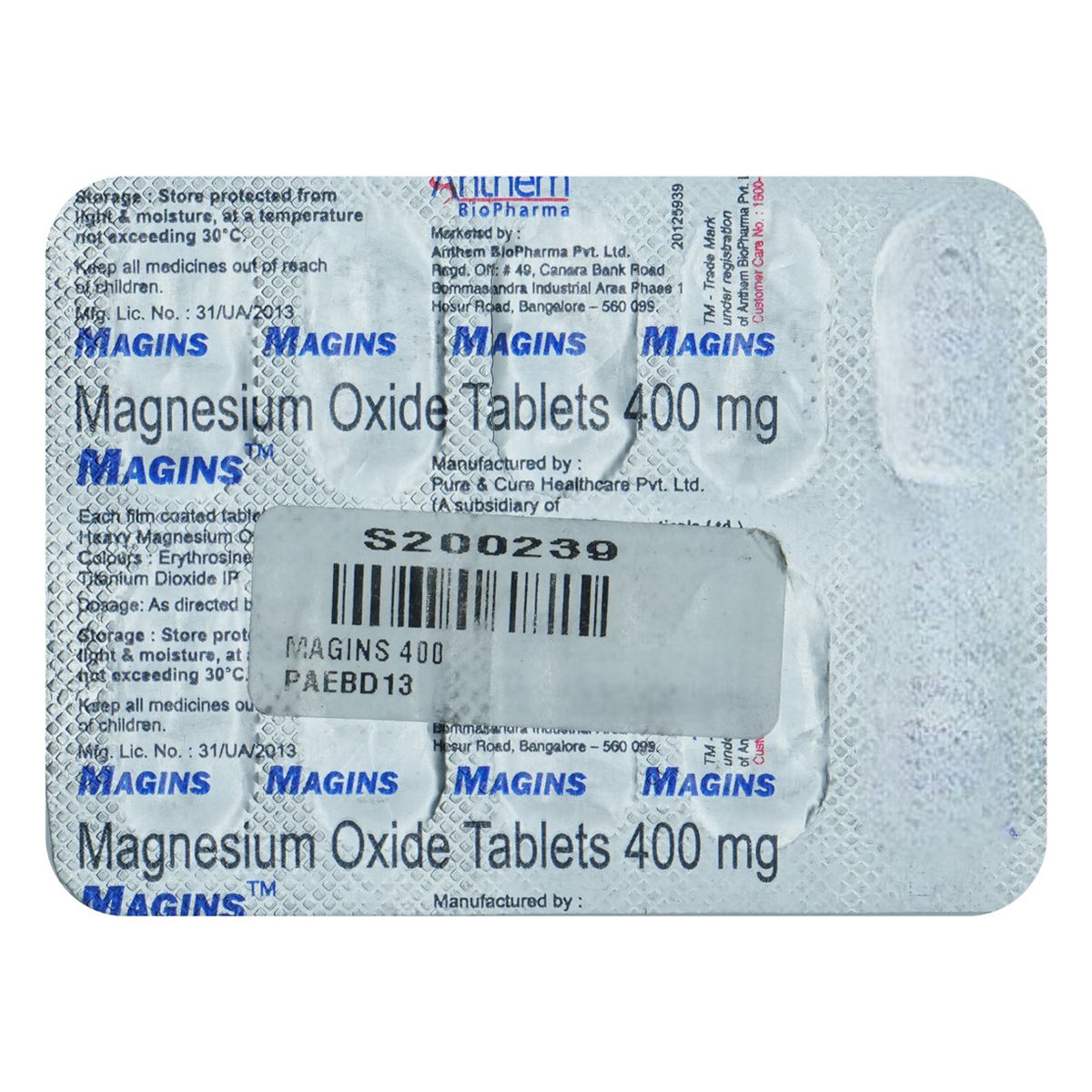 Buy Magins Tablet 10's Online