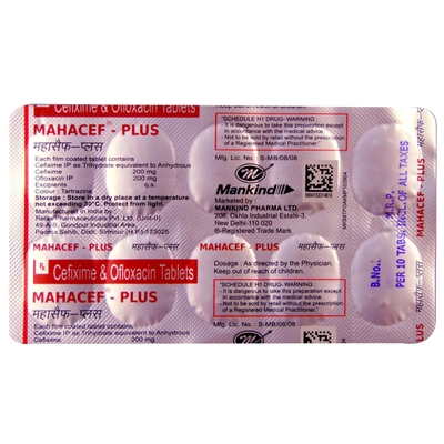 Mahacef-Plus Tablet 10's, Pack of 10 TABLETS