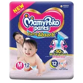 MamyPoko Extra Absorb Diaper Pants Medium, 12 Count, Pack of 1