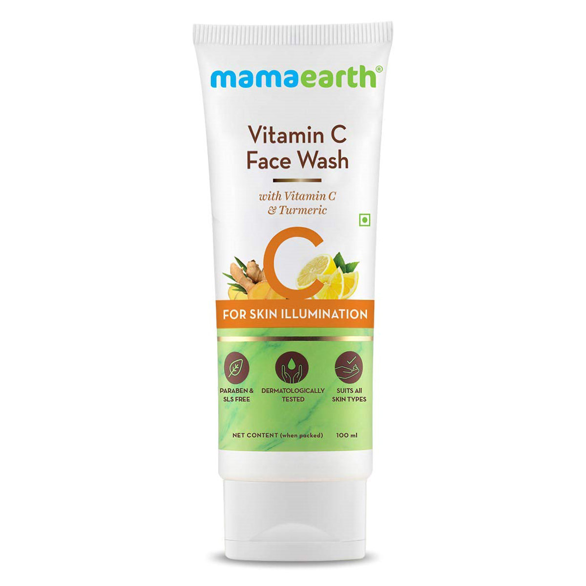 Mamaearth Vitamin C Face Wash 100 ml | With Vitamin C & Turmeric | For Skin Illumination | Brightens Skin | Evens Skin Tone | For All Skin Type, Pack of 1 Mamaearth Vitamin C Face Wash 100 ml | With Vitamin C & Turmeric | For Skin Illumination | Brightens Skin | Evens Skin Tone | For All Skin Type, Pack of 1
