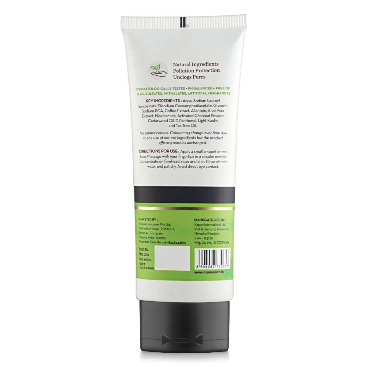 Mamaearth Charcoal Facewash 100 ml | With Activated Charcoal & Coffee | Controls Oil | Pollution Protection | UnClogs Pore | For Oily Skin, Pack of 1 Mamaearth Charcoal Facewash 100 ml | With Activated Charcoal & Coffee | Controls Oil | Pollution Protection | UnClogs Pore | For Oily Skin, Pack of 1