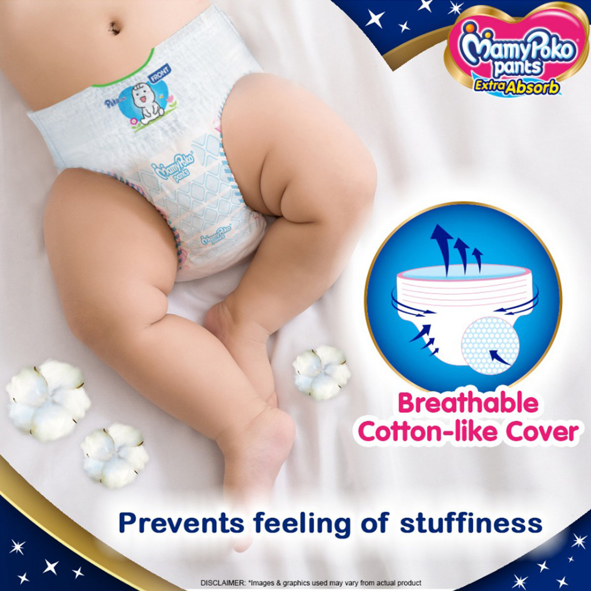 MamyPoko Extra Absorb Diaper Pants New Born, 32 Count, Pack of 1 MamyPoko Extra Absorb Diaper Pants New Born, 32 Count, Pack of 1