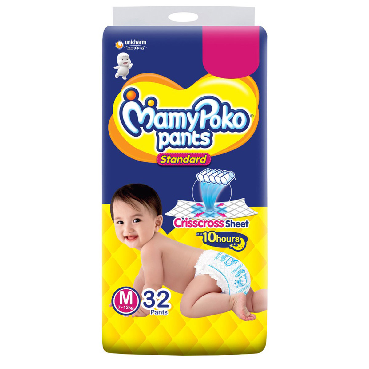 MamyPoko Standard Diaper Pants Medium, 32 Count, Pack of 1 MamyPoko Standard Diaper Pants Medium, 32 Count, Pack of 1