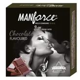 Manforce Chocolate Flavoured Premium Condoms, 3 Count, Pack of 1