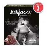 Manforce Chocolate Flavoured Premium Condoms, 3 Count, Pack of 1