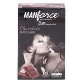 Manforce Chocolate Flavour Premium Condoms, 10 Count, Pack of 1