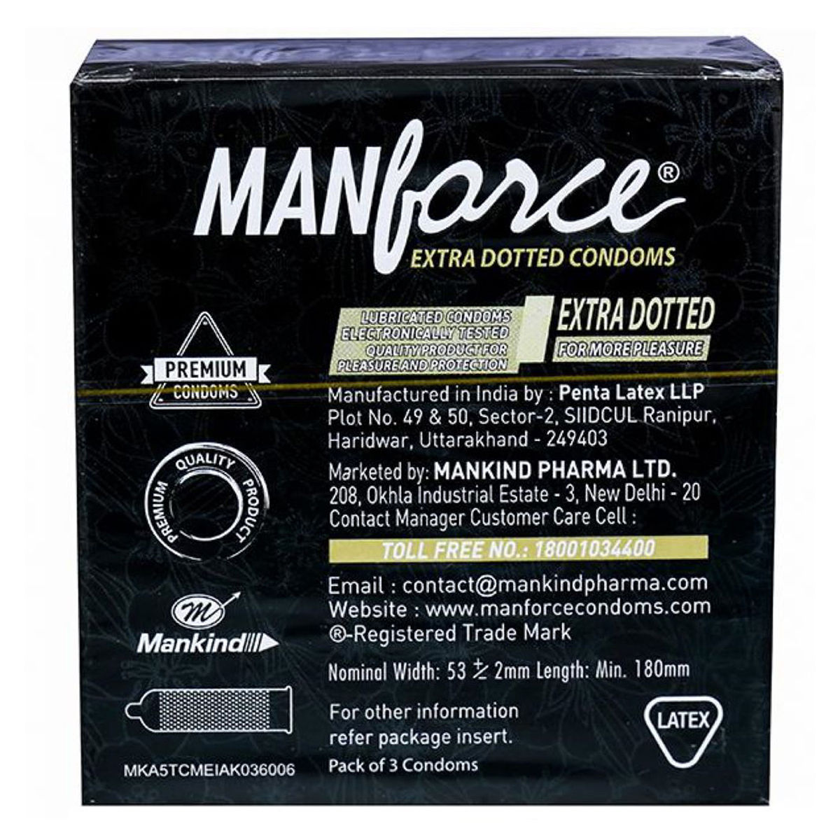 Manforce Jasmine Flavour Condoms, 3 Count, Pack of 1 Manforce Jasmine Flavour Condoms, 3 Count, Pack of 1
