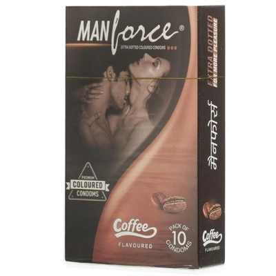 Manforce Coffee Flavour Condoms, 10 Count, Pack of 1