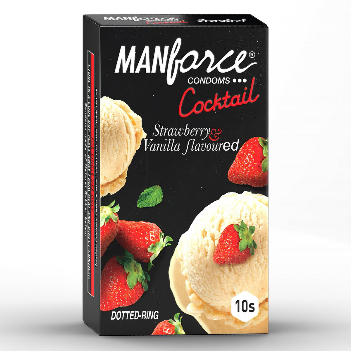 Manforce Cocktail Strawberry & Vanilla Flavour Condoms, 10 Count, Pack of 1 Manforce Cocktail Strawberry & Vanilla Flavour Condoms, 10 Count, Pack of 1