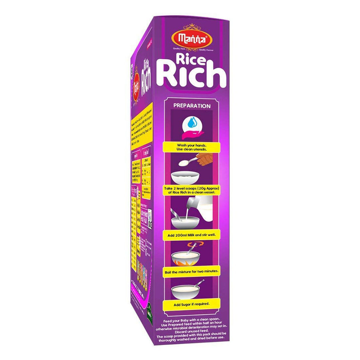 Manna Rice Rich Baby Cereal 6+Months, 200 gm Refill Pack, Pack of 1 Manna Rice Rich Baby Cereal 6+Months, 200 gm Refill Pack, Pack of 1