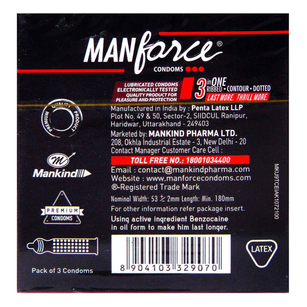 Manforce Overtime 3 In 1 Orange Flavoured Condoms, 3 Count, Pack of 1 Manforce Overtime 3 In 1 Orange Flavoured Condoms, 3 Count, Pack of 1
