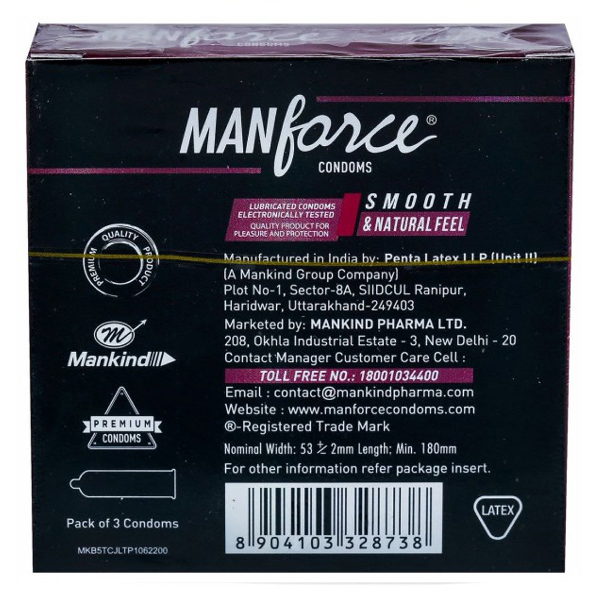Manforce Ultra Feel Bubble Gum Condoms, 3 Count, Pack of 1 Manforce Ultra Feel Bubble Gum Condoms, 3 Count, Pack of 1