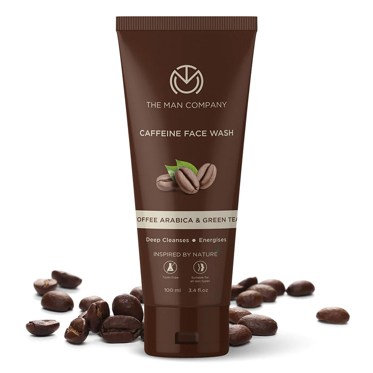 The Man Company Caffeine Face Wash 100 ml | Coffee Arabica & Green Tea | Deep Cleansing | Energises, Rejuvenates & Hydrates | For All Skin Type, Pack of 1 The Man Company Caffeine Face Wash 100 ml | Coffee Arabica & Green Tea | Deep Cleansing | Energises, Rejuvenates & Hydrates | For All Skin Type, Pack of 1