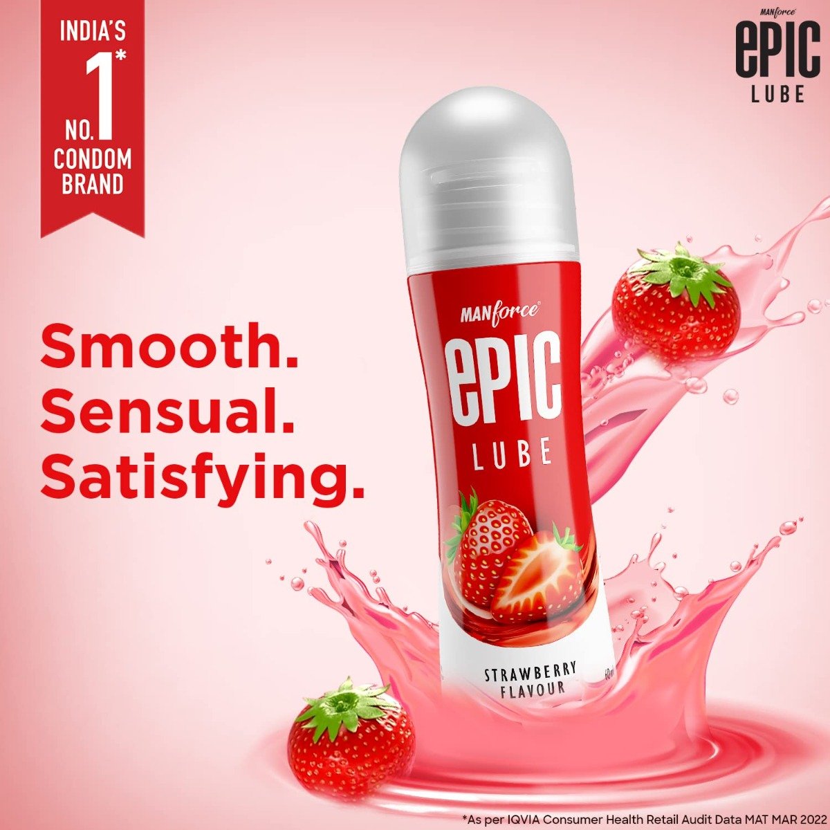 Manforce Epic Lube Strawberry Flavour Gel, 60 ml, Pack of 1 Manforce Epic Lube Strawberry Flavour Gel, 60 ml, Pack of 1