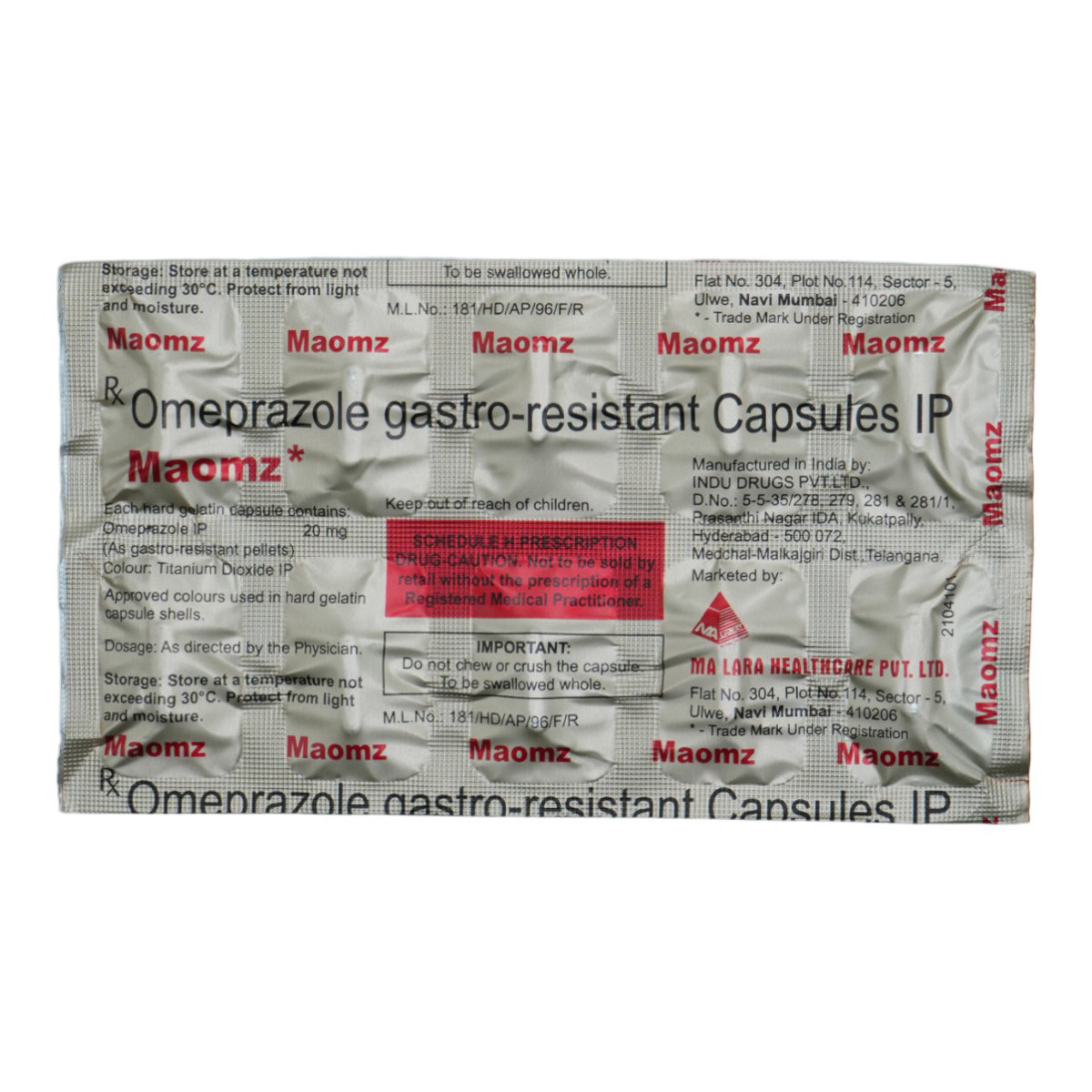 Maomz Capsule 10's, Pack of 10 CapsuleS Maomz Capsule 10's, Pack of 10 CapsuleS