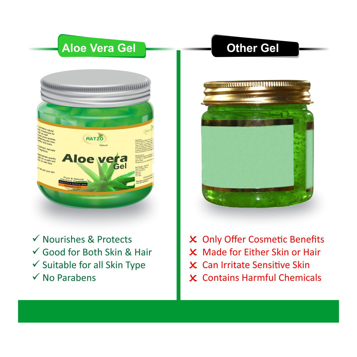 Matzo Aloe Vera Gel 100 ml | For Skin & Hair | For All Skin Type, Pack of 1 Matzo Aloe Vera Gel 100 ml | For Skin & Hair | For All Skin Type, Pack of 1