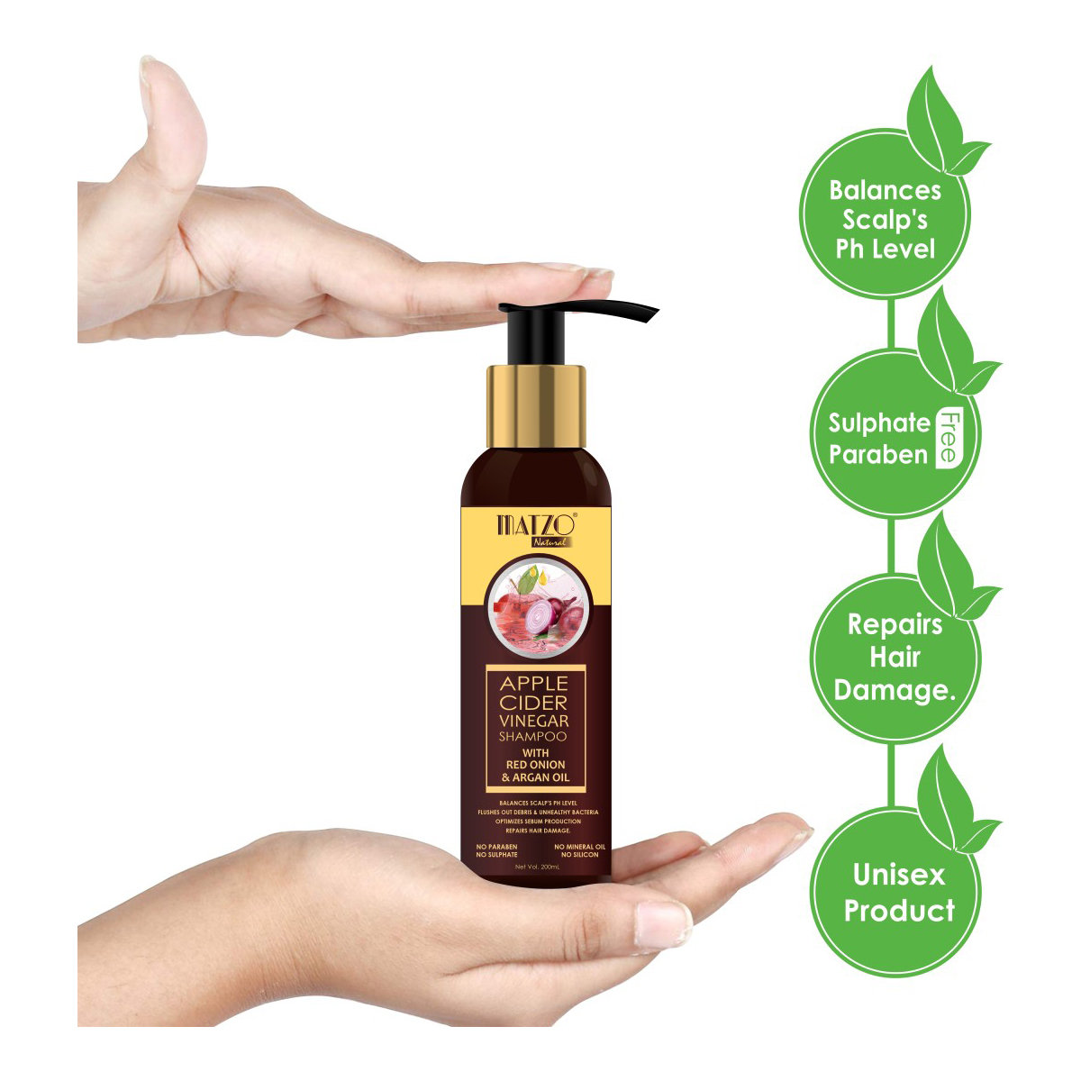 Matzo Apple Cider Vinegar Shampoo, 200 ml, Pack of 1 Matzo Apple Cider Vinegar Shampoo, 200 ml, Pack of 1