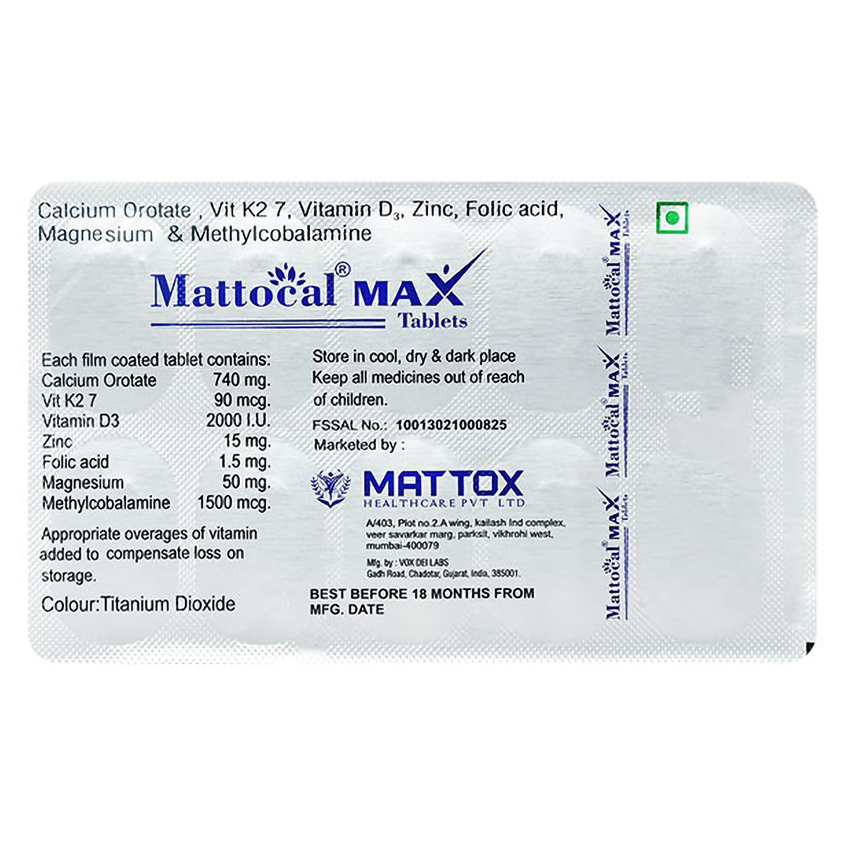 Buy Mattocal Max Tablet 10's Online