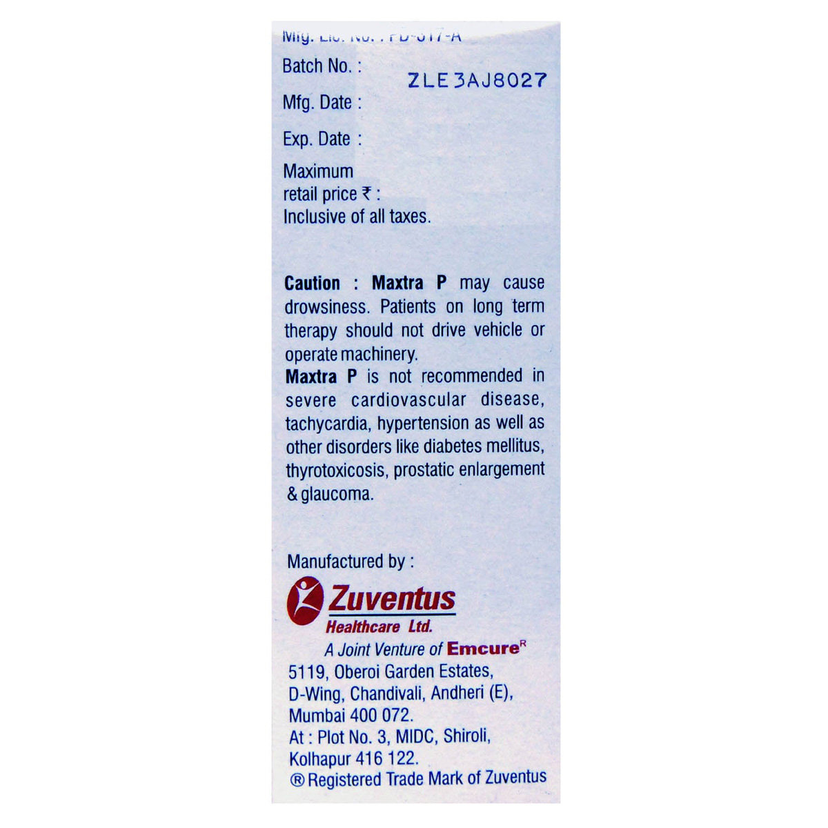 Maxtra P Syrup 60 ml, Pack of 1 Maxtra P Syrup 60 ml, Pack of 1