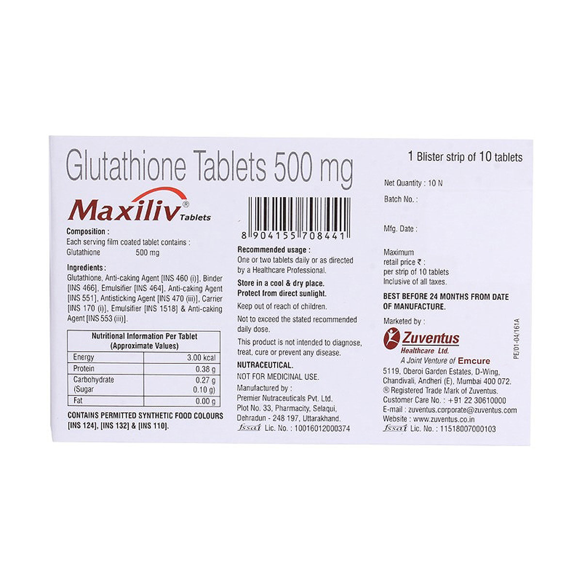Maxiliv Tablet 10's, Pack of 10 TABLETS Maxiliv Tablet 10's, Pack of 10 TABLETS