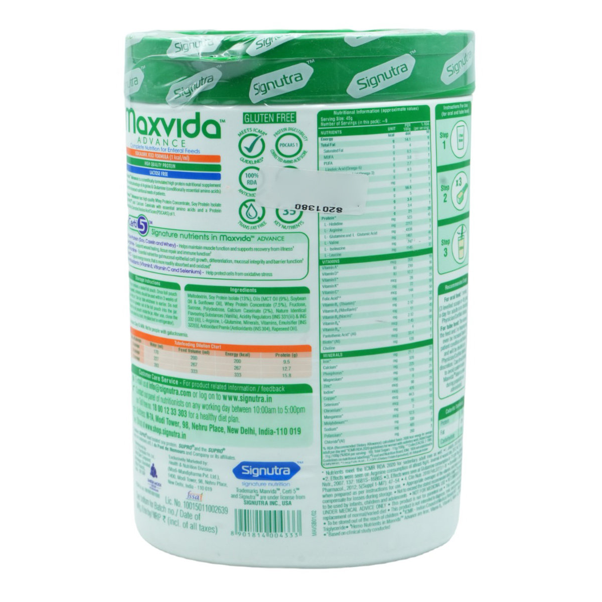 Maxvida Advance Vanilla Flavour Powder 400 gm, Pack of 1 Maxvida Advance Vanilla Flavour Powder 400 gm, Pack of 1