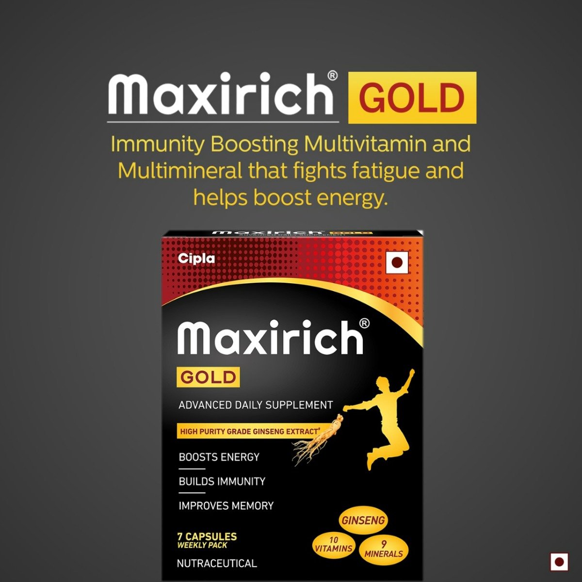 Maxirich Gold, 7 Capsules, Pack of 7 Maxirich Gold, 7 Capsules, Pack of 7