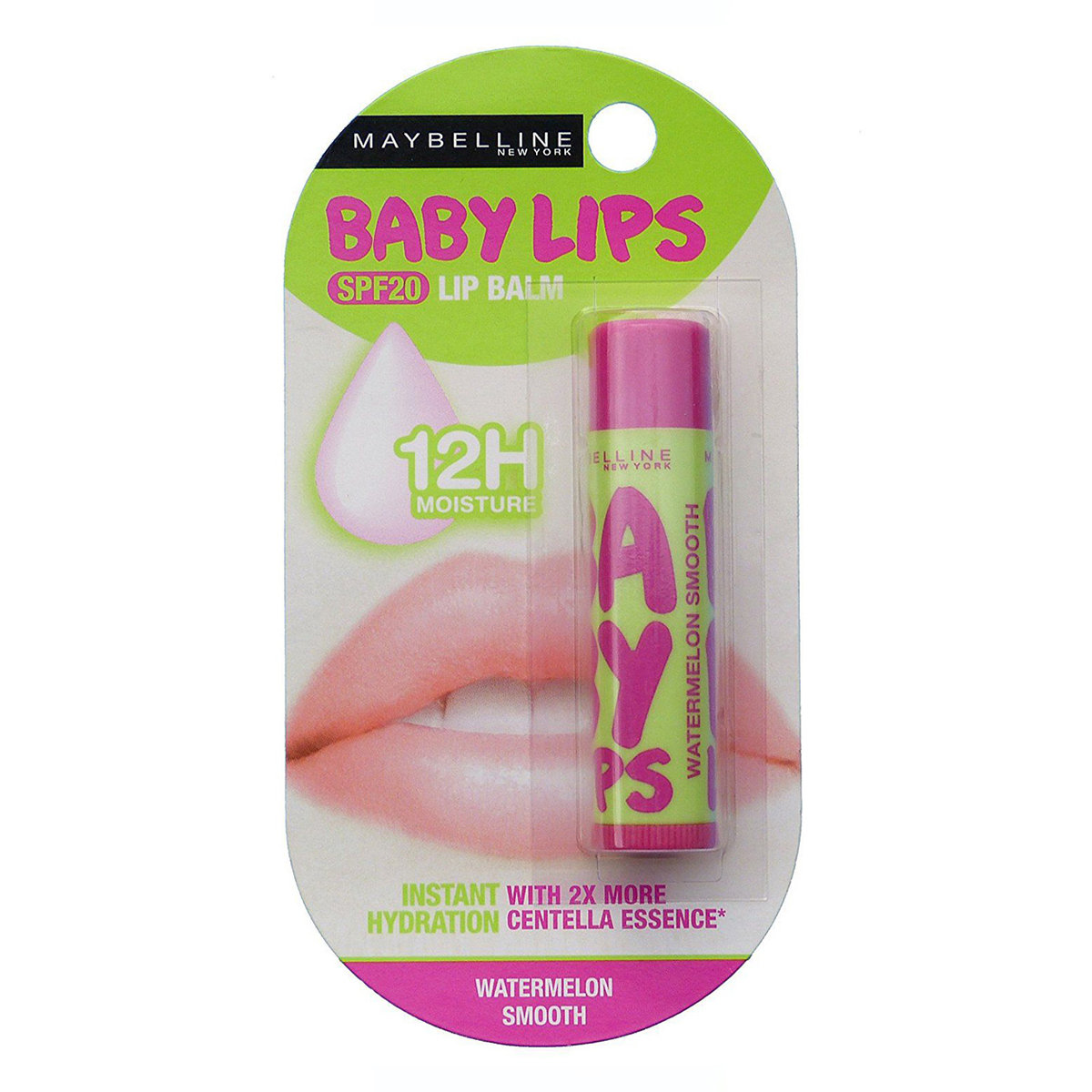 Mayblline Baby Lips Lip Balm Watermelon Smooth 4G, Pack of 1 Mayblline Baby Lips Lip Balm Watermelon Smooth 4G, Pack of 1
