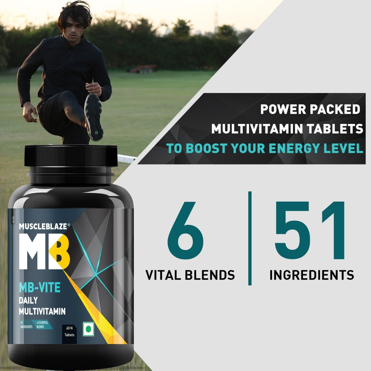 MuscleBlaze MB-VITE Daily Multivitamin, 60 tablets, Pack of 1 MuscleBlaze MB-VITE Daily Multivitamin, 60 tablets, Pack of 1