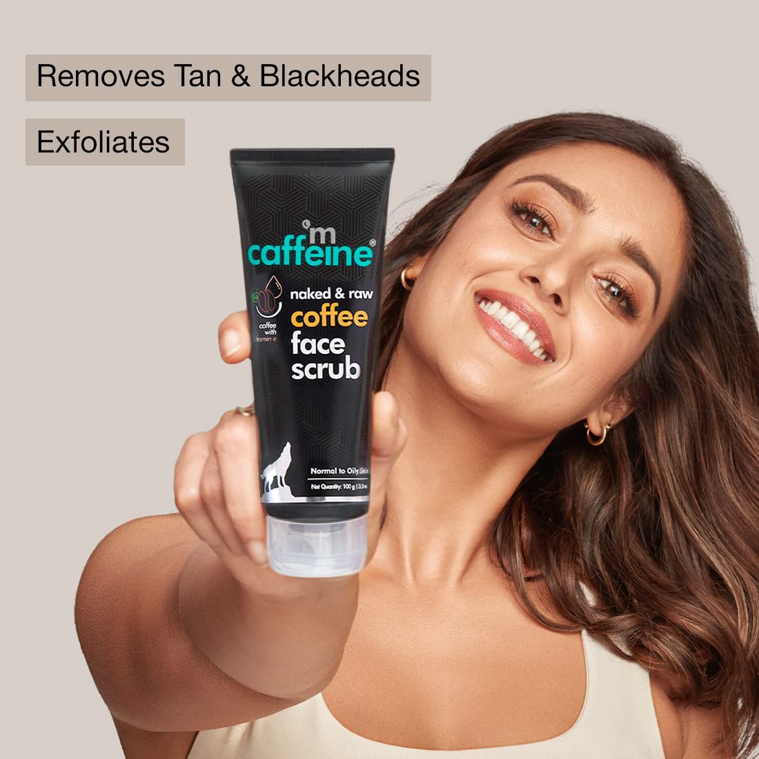 Mcaffeine Naked & Raw Coffee Face Scrub 100 gm | Coffee, Caffiene, Walnut, Argan Oil & Vitamin E | Gives fresh & Glowing Skin | Remove Tan & Blackheads | Controls Oil | Lightweight & Non-Greasy | Both Men & Women | For Normal To Oily Skin, All Skin Type, Pack of 1 Mcaffeine Naked & Raw Coffee Face Scrub 100 gm | Coffee, Caffiene, Walnut, Argan Oil & Vitamin E | Gives fresh & Glowing Skin | Remove Tan & Blackheads | Controls Oil | Lightweight & Non-Greasy | Both Men & Women | For Normal To Oily Skin, All Skin Type, Pack of 1