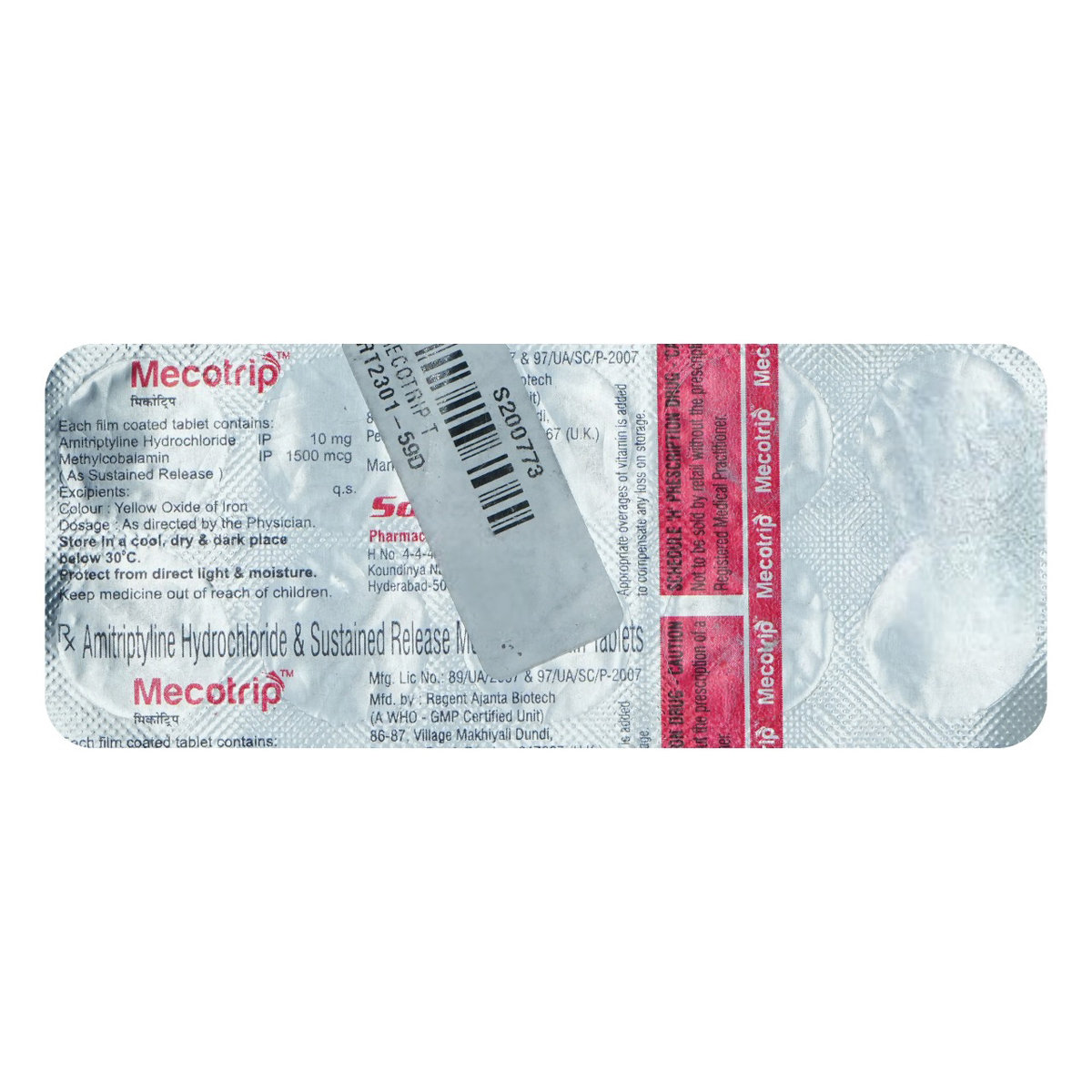 Mecotrip Tablet 10's, Pack of 10 TABLETS Mecotrip Tablet 10's, Pack of 10 TABLETS