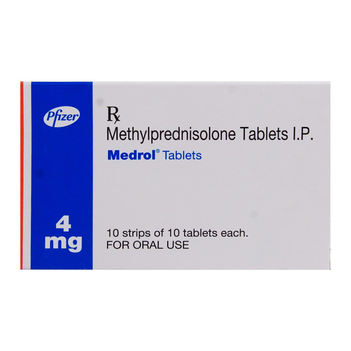 Medrol 4 mg Tablet 10's, Pack of 10 TABLETS Medrol 4 mg Tablet 10's, Pack of 10 TABLETS