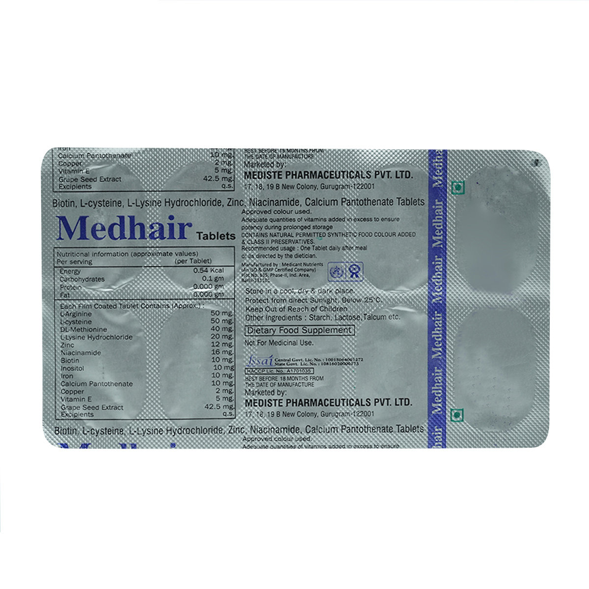 Medhair Tablet 10's, Pack of 10 Medhair Tablet 10's, Pack of 10