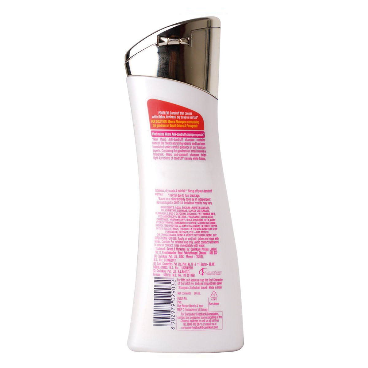 Meera Anti Dandruff Shampoo, 80 ml, Pack of 1 Meera Anti Dandruff Shampoo, 80 ml, Pack of 1