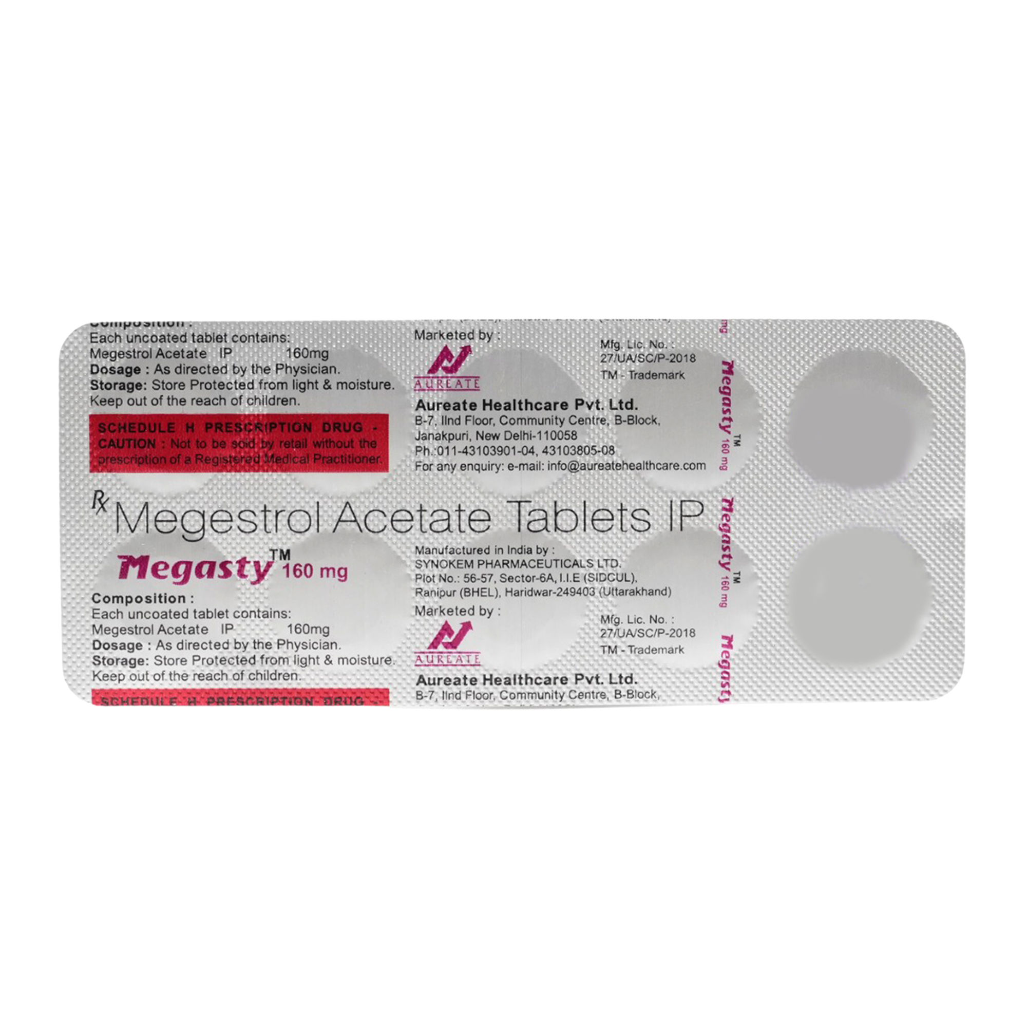 Buy Megasty 160 Tablet 10's Online