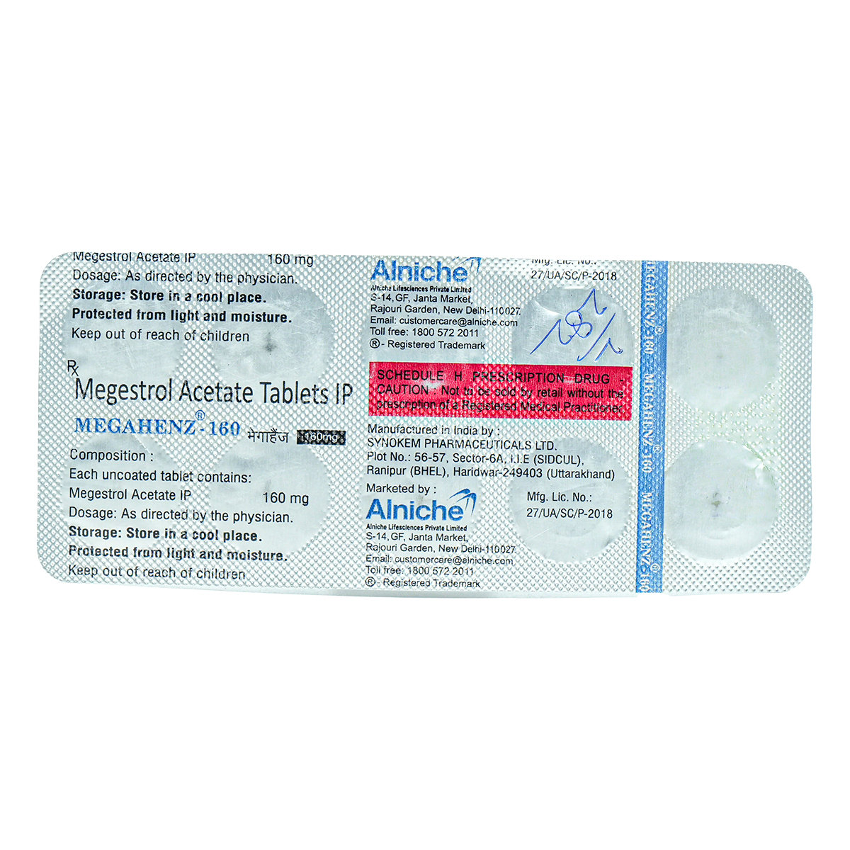 Megahenz-160 Tablet 10's, Pack of 10 TABLETS Megahenz-160 Tablet 10's, Pack of 10 TABLETS