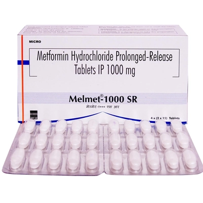 Melmet-1000 SR Tablet 15's, Pack of 15 TABLETS