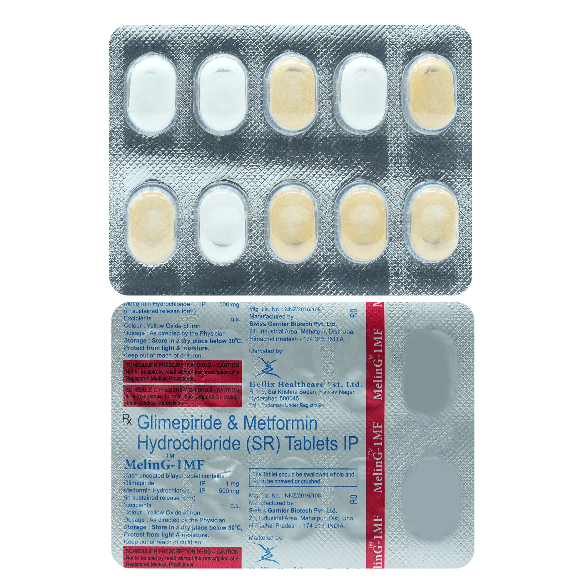 Meling-1mf Tablet 10's, Pack of 10 TabletS Meling-1mf Tablet 10's, Pack of 10 TabletS