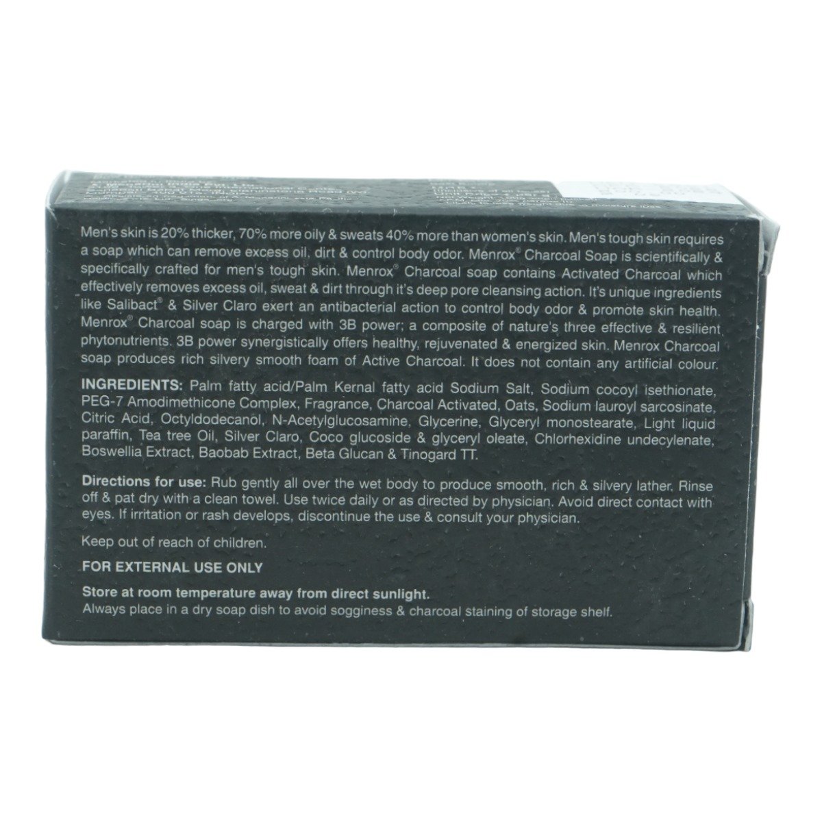 Menrox Charcoal Soap 100gm, Pack of 1 Menrox Charcoal Soap 100gm, Pack of 1