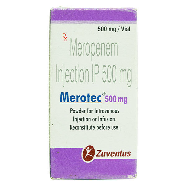 Buy Merotec 500 mg Injection 1's Online