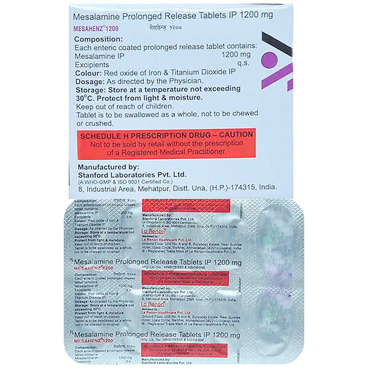 Mesahenz 1200 Tablet 10's, Pack of 10 TABLETS Mesahenz 1200 Tablet 10's, Pack of 10 TABLETS