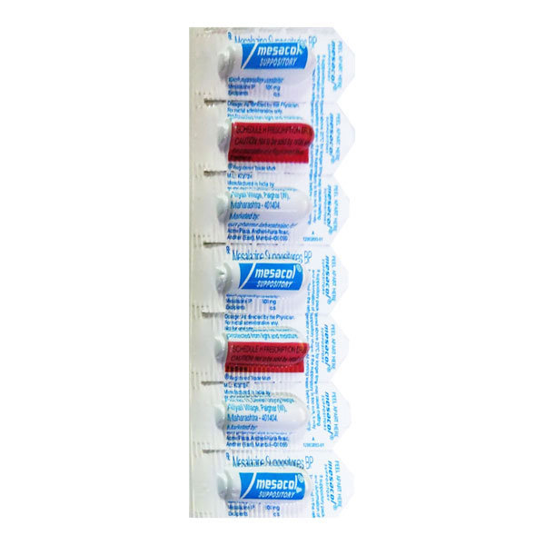 Mesacol Suppository 7's, Pack of 7 SuppositoryS Mesacol Suppository 7's, Pack of 7 SuppositoryS
