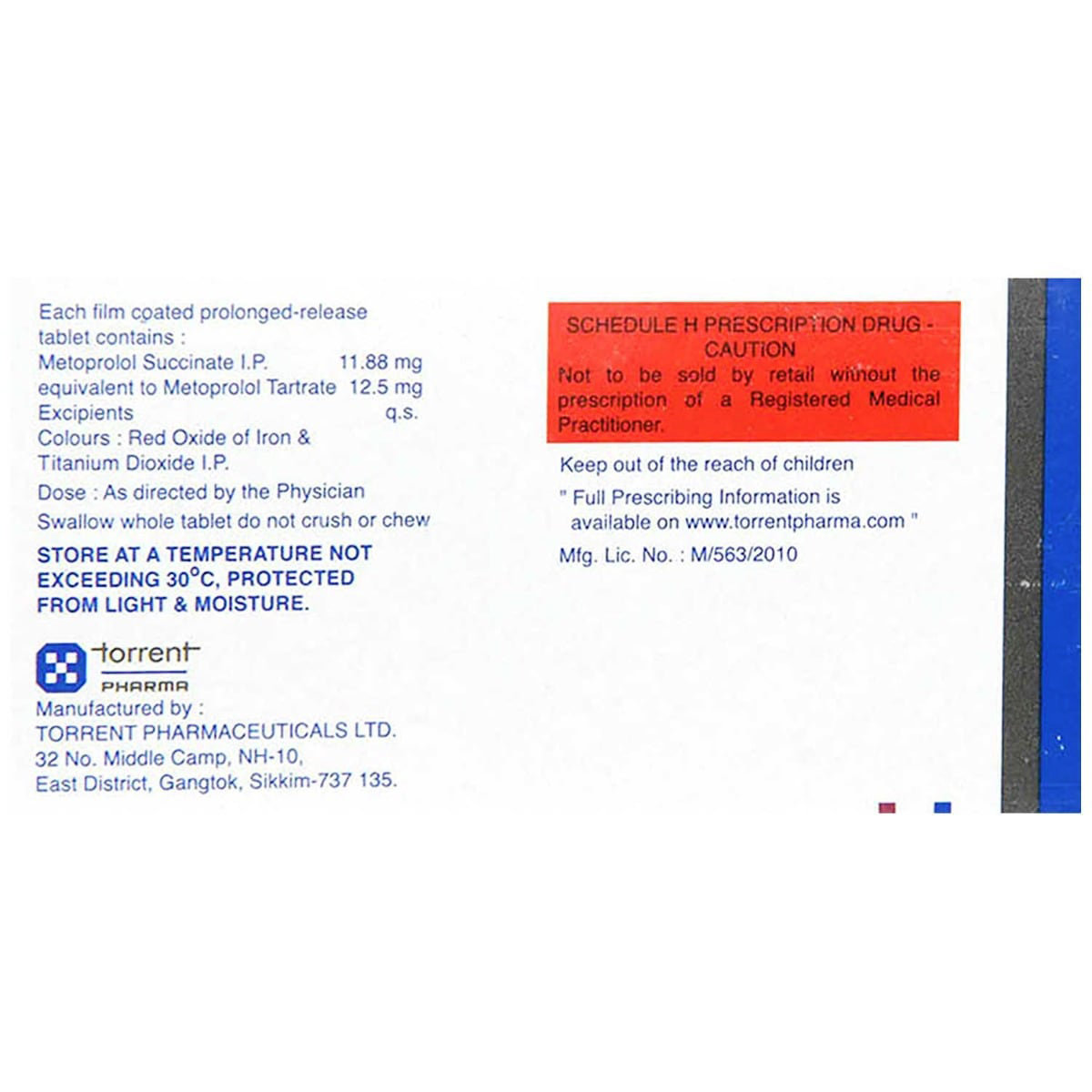 Metocard XL 12.5 Tablet 10's, Pack of 10 TABLETS Metocard XL 12.5 Tablet 10's, Pack of 10 TABLETS