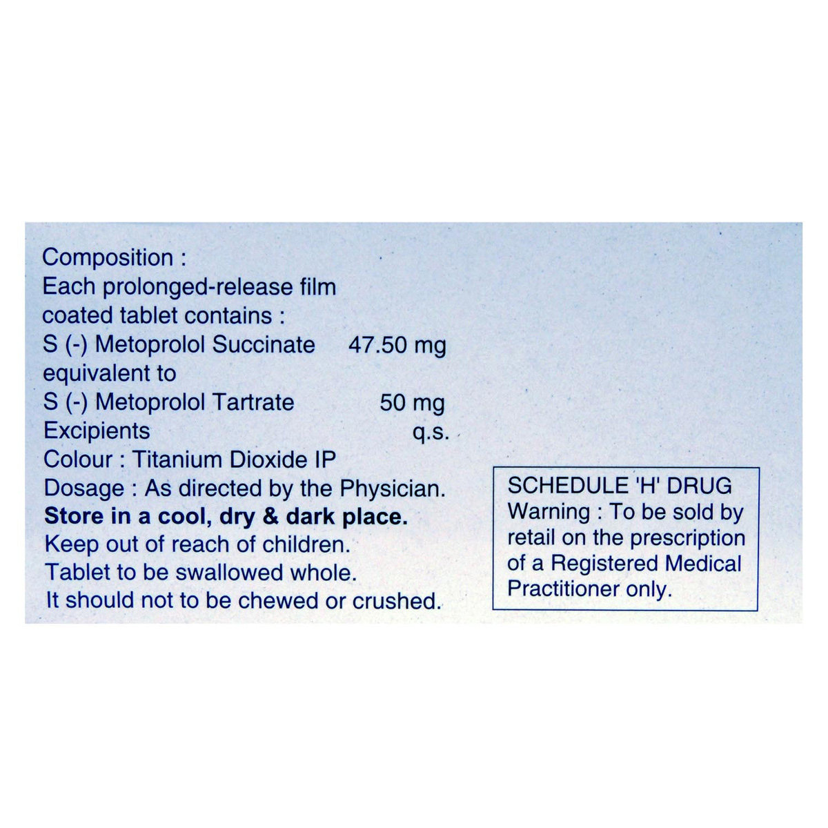 Metpure-XL 50 Tablet 10's, Pack of 10 TABLETS Metpure-XL 50 Tablet 10's, Pack of 10 TABLETS