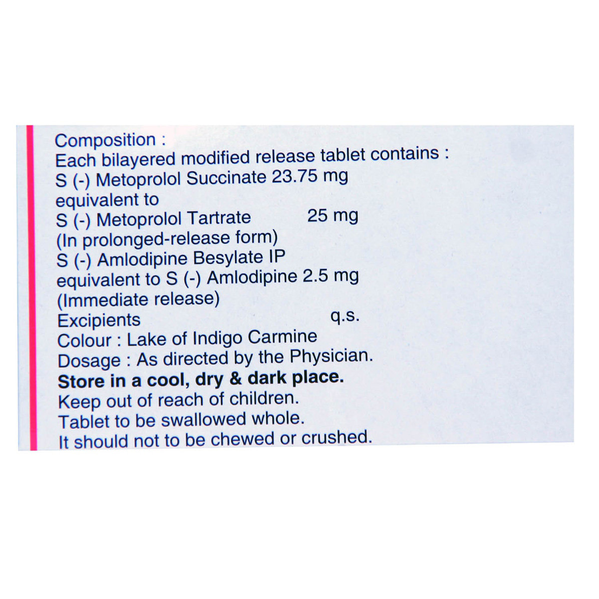 Metpure AM 2.5 Tablet 10's, Pack of 10 TabletS Metpure AM 2.5 Tablet 10's, Pack of 10 TabletS