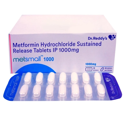 Metsmall 1000 Tablet 14's, Pack of 14 TABLETS