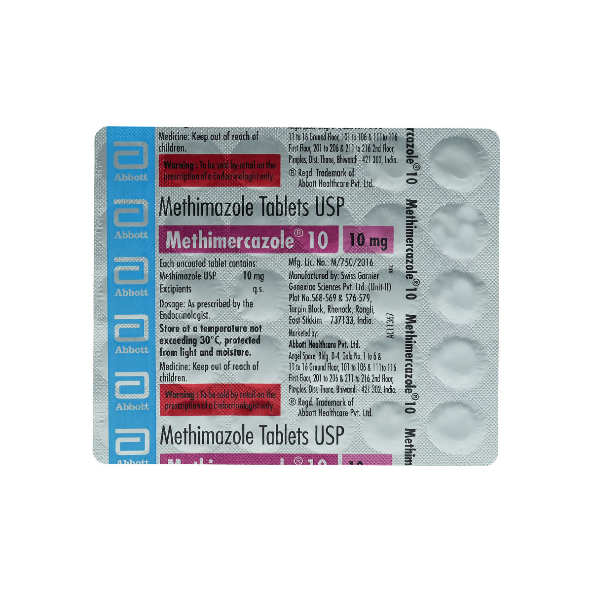 Buy Methimercazole 10 Tablet 30's Online