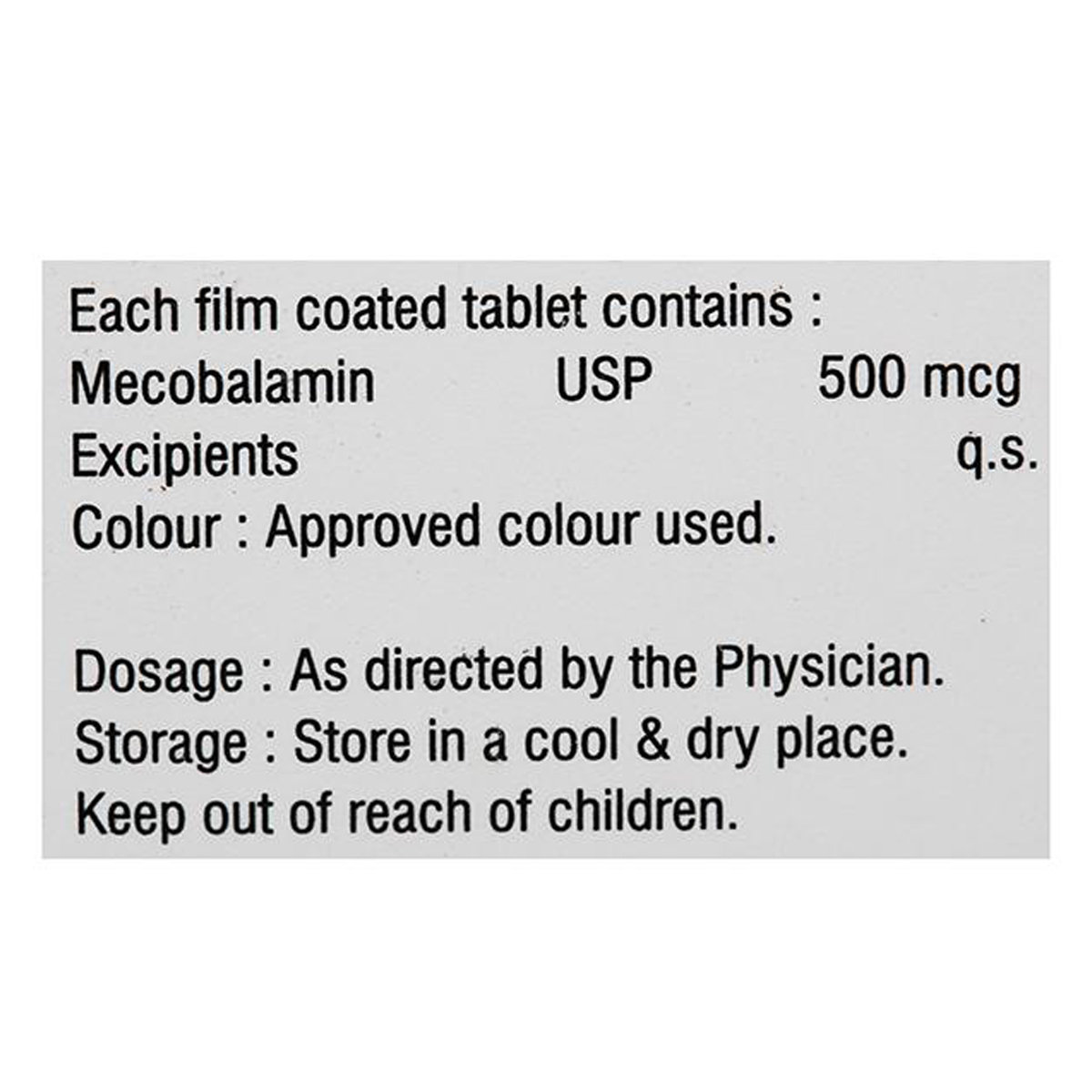 Met B12 500 mcg Tablet 15's, Pack of 15 TabletS Met B12 500 mcg Tablet 15's, Pack of 15 TabletS