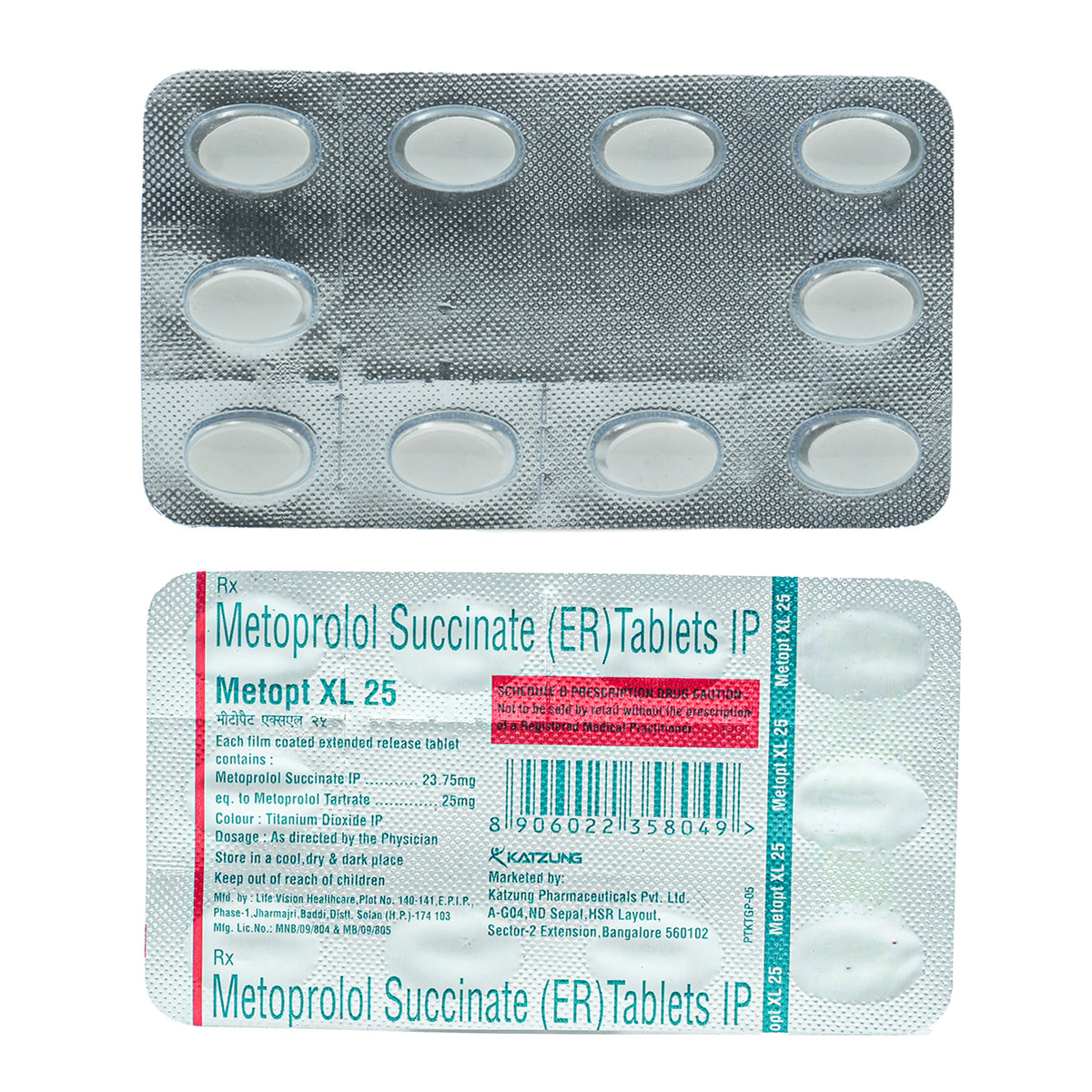 Metopt XL 25 Tablet 10's, Pack of 10 TABLETS Metopt XL 25 Tablet 10's, Pack of 10 TABLETS