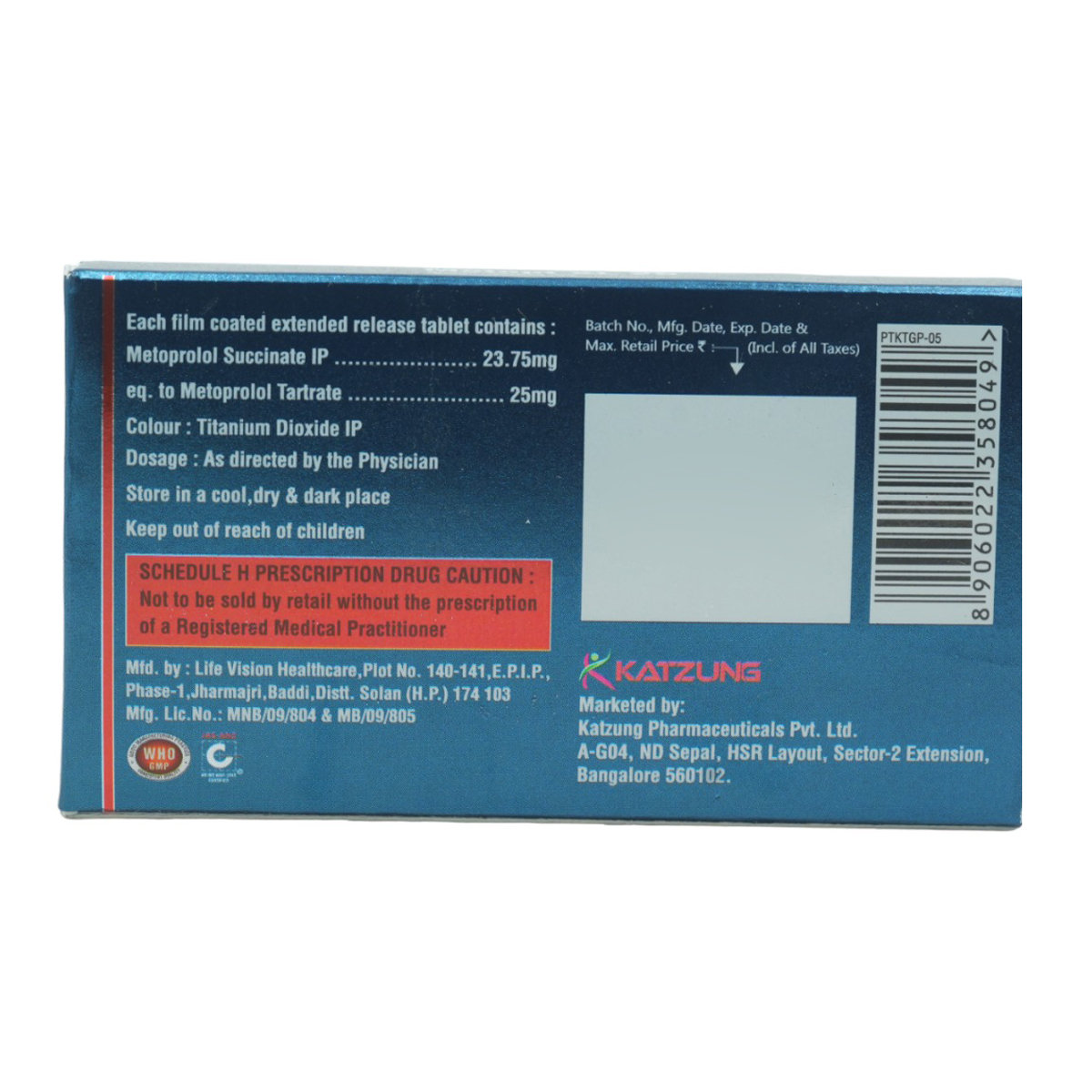 Metopt XL 25 Tablet 10's, Pack of 10 TABLETS Metopt XL 25 Tablet 10's, Pack of 10 TABLETS