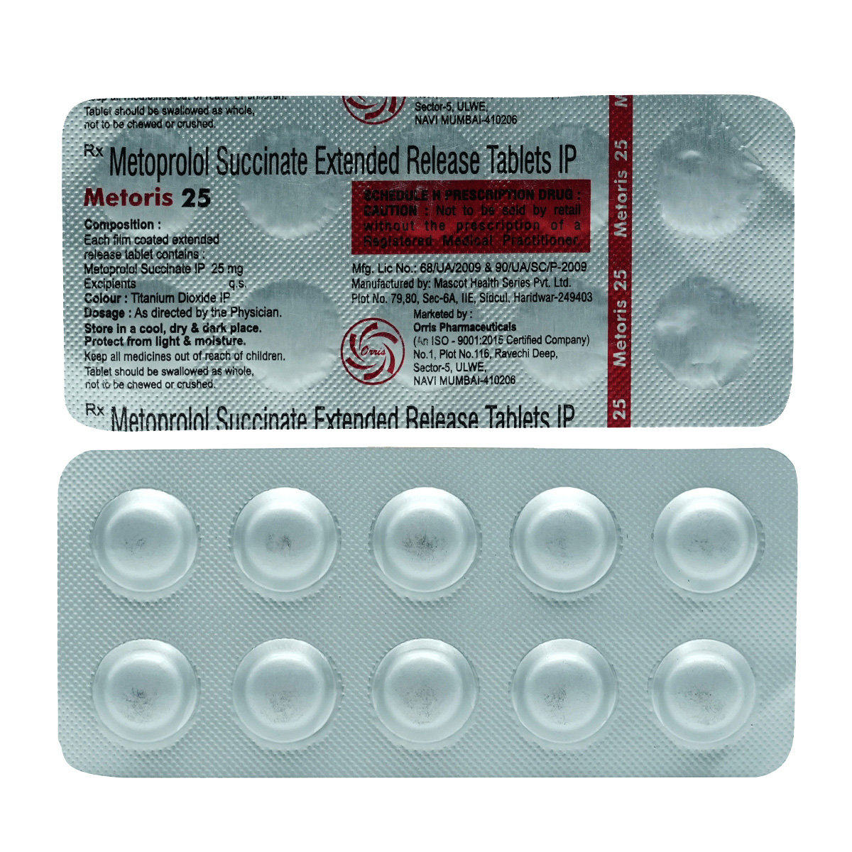 Metoris-25 Tablet 10's, Pack of 10 TABLETS Metoris-25 Tablet 10's, Pack of 10 TABLETS